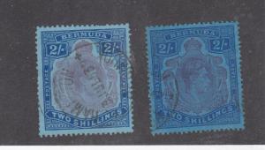 BERMUDA # 123-123b KGV1 2sh VLAUES BOTH VERY LIGHT USED