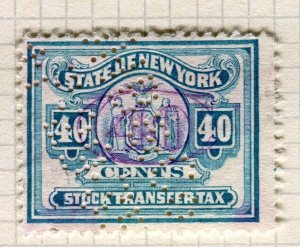 USA; Early 1900s New York Stock Transfer Revenue used 40c. value