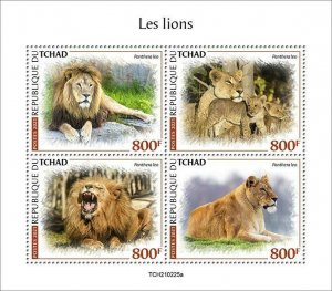 2021/07 - CHAD - LIONS            4V    MNH **