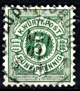 German States Wurttemberg Scott # 59, used