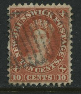 New Brunswick QV 1860 10 cents red used