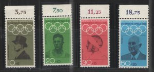 Germany - Deutsches Bundespost 1968 Sc# B434-B437 MNH F 1968 Olympics