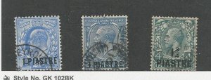 Great Britain Offices Turkey, Postage Stamp, #39, 41, 43 Used, 1911-1914