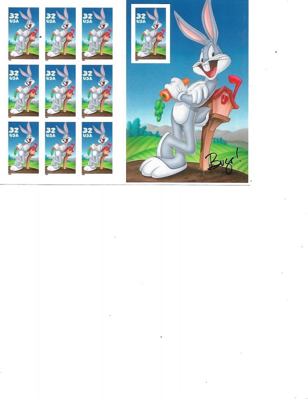 US Stamps/Sheets/Postage Scott #3137 Bugs Bunny MNH F-VF OG FV $3.20