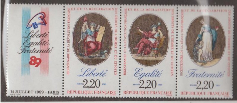 France Scott #2143-2145a Stamp - Mint NH Strip of 3