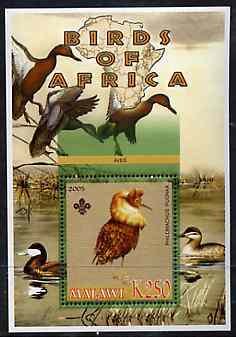 MALAWI - 2005 - African Birds, Ruff - Perf Min Sheet -MNH-Private Issue