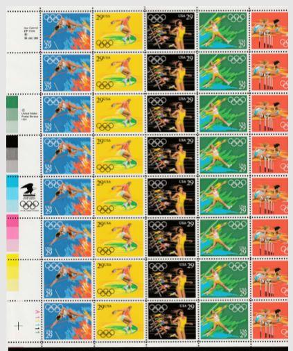 U.S. Scott #2553-2557 1992 Summer Olympics Stamp - Mint NH Sheet