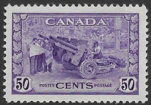 Canada 261  1942   50  cents  VF mint  -hinged