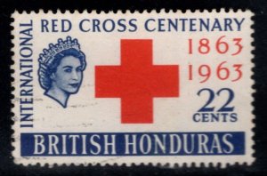 British Honduras Scott 181 Used Red Cross  stamp Light Cancel