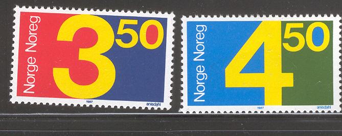 NORWAY 903-904 MNH NUMBERS SET 1987