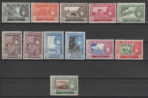 MALAYA/PAHANG 1957/62 SG 75/86 MNH Cat £60