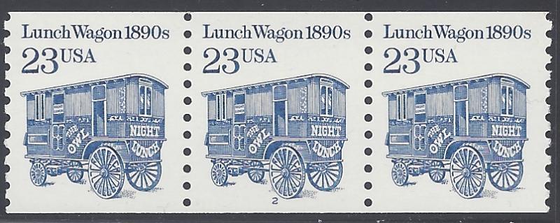 #2464 23c Lunch Wagon 1890s PNC/3 #2 1991 Mint NH