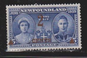 NEWFOUNDLAND Scott # 250 Used - Overprint Variety 'OENTS'