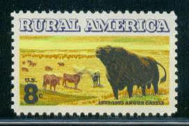 1504 8c Angus Cattle Fine MNH Plt UL 34385 E266