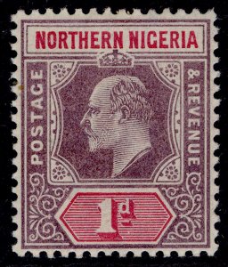 NORTHERN NIGERIA EDVII SG11, 1d dull purple & carmine, LH MINT.