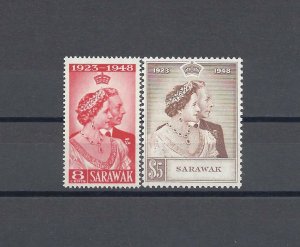 SARAWAK 1948 SG 165/6 RSW MNH Cat £48.30