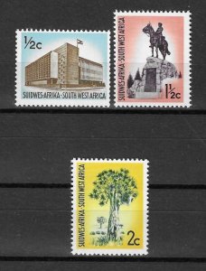 SOUTH WEST AFRICA 1970/1 SG 224/6 MNH Cat