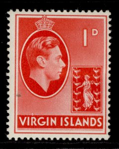 BRITISH VIRGIN ISLANDS GVI SG111a, 1d scarlet, M MINT. ORDINARY