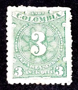 Colombia Antioquia #133 Unused FVF.........................(XPCDA)