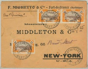 45070 MARTINIQUE - POSTAL HISTORY: AIRMAIL LETTER to USA 1925-