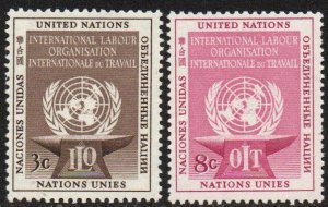 United Nations UN New York Sc #25-26 MNH