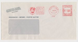 Meter cover Spain 1980 Euro Telex