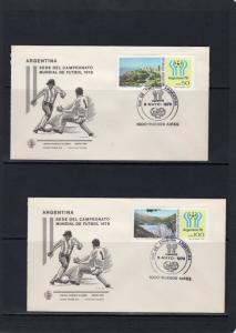 Argentina 1978  Sc#1180/1184 Sites of World Cup Football 78 FDC (5)