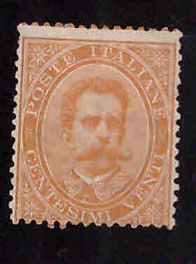 ITALY Scott 47 MH*  stamp could be centered better