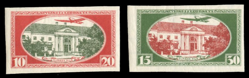 Latvia #CB1-2a Cat$40, 1930 Rainis Memorial Fund, imperf. set of two, never h...
