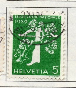 Switzerland Helvetia 1937-46 Early Issue Fine Used 5c. NW-168731