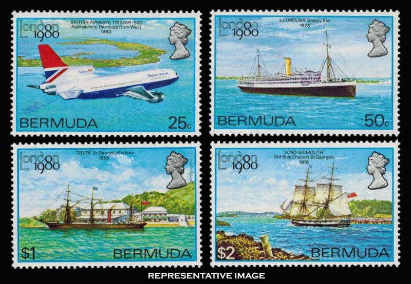 Bermuda Scott 393-396 Mint never hinged.