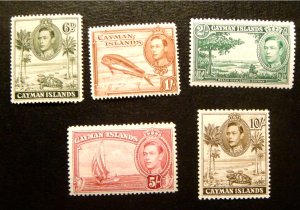 CAYMAN ISLANDS 1938-43 Sc# 100-111 including MH / MLH CPLT Set CV$79