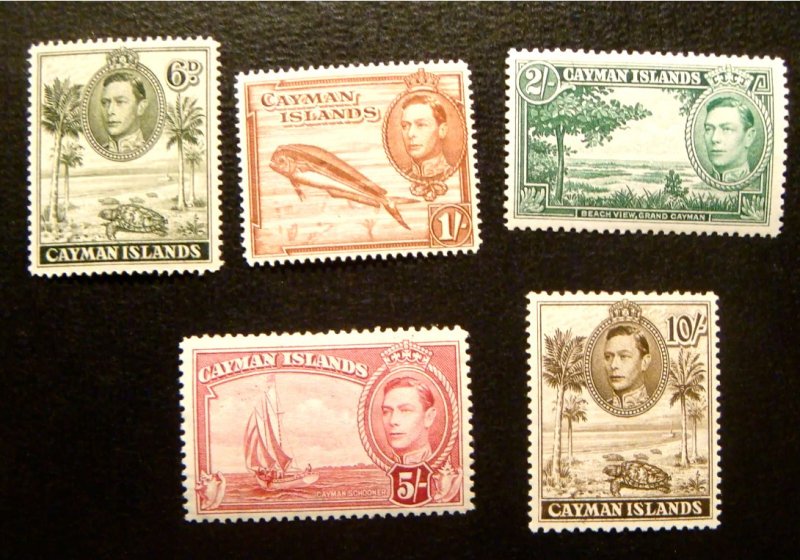 CAYMAN ISLANDS 1938-43 Sc# 100-111 including MH / MLH CPLT Set CV$79