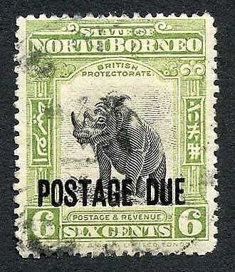 North Borneo SGD59 6c opt at foot used Cat 26 Pounds 