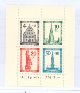 Germany/Baden (5N) #5NB8a Mint (NH) Souvenir Sheet