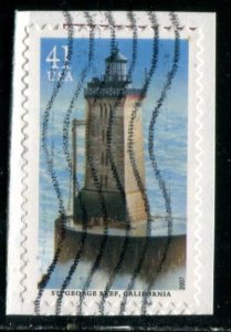 4150 US 41c St George Reef, CA Lighthouse SA, used on paper