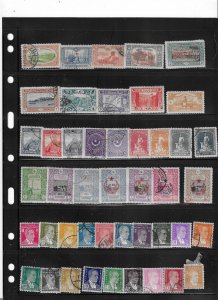 TURKEY COLLECTION ON STOCK SHEET MINT/USED