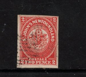 Newfoundland #2 Very Fine Used With Ideal Light Cancel **With Certificate**