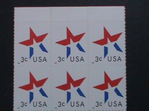 ​UNITED STATES-2002 SC# 3613-AMERICAN STARS  MNH BLOCK   WE SHIP TO WORLD WIDE