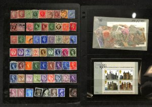 Great Britain Stamp Collection on 17 Stock Pages,Lot Nice Selection (CA)