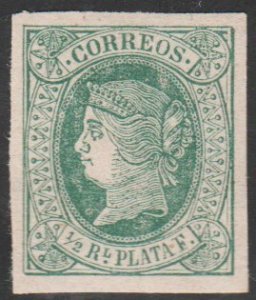 1864 Cuba Stamps Sc 18 Puerto Rico Queen Isabella Spain   NEW