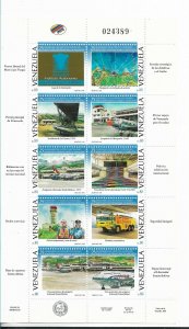 VENEZUELA 1996 AIRPORT OF MAIQUETIA PLANES 25TH ANNIVERSARY MINI SHEET MS MNH