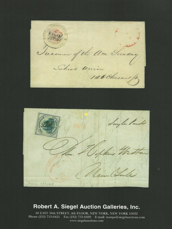 U.S. Stamps Issued Before July 1845, Robert A. Siegel, Sale #868, Nov. 14, 2003