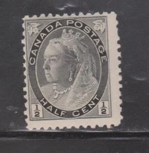 CANADA Scott # 74 - Mint Never Hinged - 1/2 Cent Queen Victoria Numeral Issue