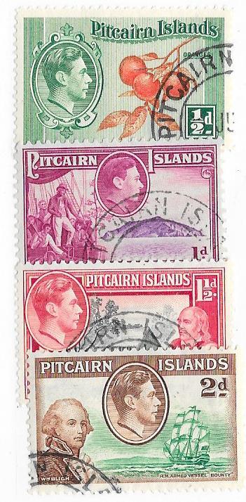 Pitcairn Islands #1-4   George VI  (U) CV$3.30