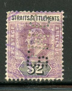 STRAITS SETTLEMENTS SINGAPORE SC# 125 FINELY USED AS SHOWN