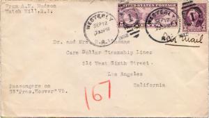 United States Rhode Island Westerly 1932 numeral duplex  3c Washington and 5c...