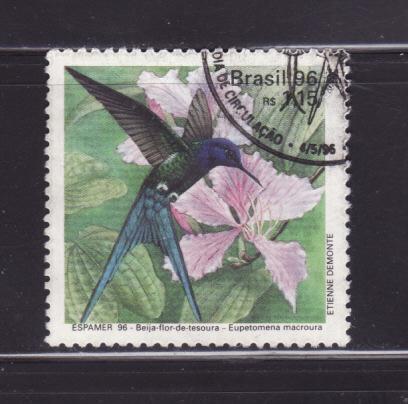 Brazil 2585 U Birds, Flowers (C)