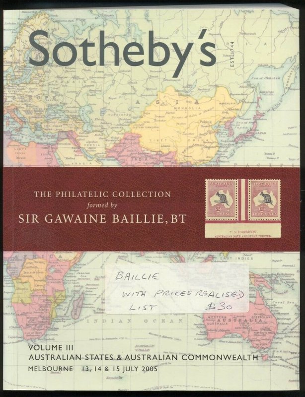 CATALOGUES Australia: The Sir Gawaine Ballie Collection, Sotheby's auction. 