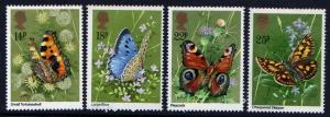 Great Britain - Butterflies  #941-44(4)   MNH